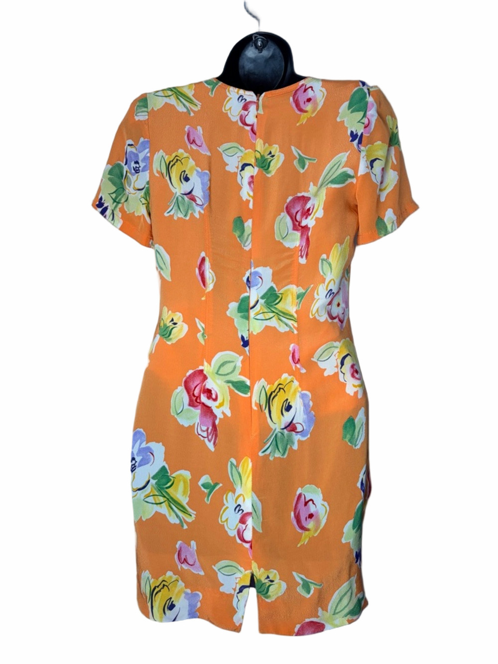 Vintage Beautiful Thérèse Baumaire PARIS Orange Floral Dress - Picture 4 of 8
